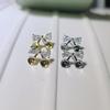 Configuraciones de Pendientes de Perla de Circonita Chapadas en Oro de 18 Quilates Madreperla Natural Accesorios para Pendientes DIY para Mujeres Materiales Hechos a Mano DIY
