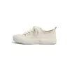 Nuevos Zapatos de Lona de Nicho para Mujer Primavera 2026, Tenis Slip-On con Cordones, Zapatos Blancos Estilo Universitario, Zapatos Bajos Individuales