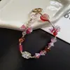 Estilo ins cadena colgante de flor de carillón de viento exótico versátil cadena corta universal para llavero de funda de teléfono colgante de bolsa