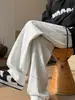 Pantalones Talla Grande 150 kg para Hombres y Mujeres Primavera y Verano Delgados Rectos Casuales Estilo Americano Sueltos Deportivos y de Chándal