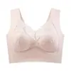 Sutiã Confortável Feminino Renda Sem Costura Costas Bonitas Levanta Anti-Queda Estilo Colete Com Aro Coletor Sutiã de Dormir