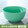 Tazón Redondo Multitamaño, Tazón Extra Grande para Ensalada, Tazón de Arroz de Plástico, Juego de Tazones de Plástico, Tazón para Sopa, Tazón con Cuchara y Palillos de Plástico para Niños