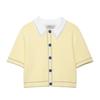 Popular Normcore Europeo y Americano Amazon Aliexpress Elegante Ropa de Trabajo Versátil Camisa Polo Chaqueta de Punto de Manga Corta Cosida
