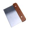 Cortador de masa con mango de madera transfronterizo, cortador de harina de acero inoxidable, raspador, herramienta para hornear, cortador de fideos, cortador manual