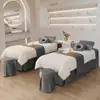 Novo Conjunto de Cobertura para Cama de Beleza Outono e Inverno, Conjunto de Quatro Peças de Pelúcia de Pelo de Coelho de Alta Qualidade para Salão de Beleza Spa Cama de Terapia Capilar, Totalmente Envolvente