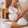 4 piezas blanco puro hogar Jingdezhen porcelana de hueso vajilla japonesa comedor cerámica tazón de arroz individual grande 10 piezas