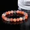 Jingde Jewelry Pulsera Arusha con Puntos Dorados Naturales Grado 8A Pulsera de Piedra Solar de una Sola Ronda Joyería de Regalo Venta al por Mayor