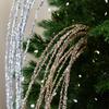 NUCHI Transfronterizo 90CM Brillo Lentejuelas Borla Espigas de Trigo Recortes Navideños Árbol de Navidad Prendas Ratan Arreglo Decorativo