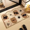 Tapete de Piso de Lama Diatomácea de Forma Irregular Porta de Banheiro Absorção de Água Secagem Rápida Tapete para Pés Porta de Vaso Sanitário Lavatório Tapete Antiderrapante para Pés