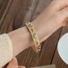 Pulseira de tornozelo prata 9999 esmalte azul queimado traçado borboleta dourada abertura feminina maré nacional pulseira de prata coração sutra para mãe