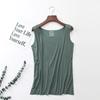 Verão Colete Feminino Sling Modal Várias Colocação Mulheres Respirável Suor Absorvente Cor Sólida Base Casual Camisa Mulheres
