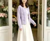 Abrigo cárdigan de punto suelto, casual, dulce, rejuvenecedor, de otoño e invierno, estilo japonés, suave y lindo, con bordado floral, para mujer