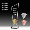 Novo troféu e medalha de cristal, resina metálica deslumbrante e madeira maciça, prêmios corporativos de alto padrão para funcionários, competições, atacado empresarial