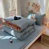 Conjunto de cama popular, ultrassuave e fofo de quatro peças, incluindo um conjunto de capa de colchão de três peças (Grau A, adequado para bebês e crianças pequenas), e lençóis e lençóis de elástico para estudantes, disponível para dropshipping