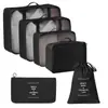 Conjunto de Sacos de Armazenamento para Viagem Transfronteiriça Roupas Roupa Íntima Calças Saco de Embalagem Separado Saco de Armazenamento Roupas Sapatos Bagagem Bolsa de Viagem