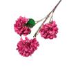 Ramo Artificial de Bola de Nieve de 3 Cabezas Flor de Seda Artificial Flor de Plástico Artificial Decoración de Sala de Estar de Alta Gama Flor de Boda Producto Terminado