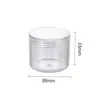 Frasco de Creme PS 20g Caixa Alta Redonda Embalagem Cosmética Plástica Transparente Caixa para Creme Rosqueável Embalado