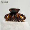 Pinza de Tiburón Premium Wjia Maillard Simple Retro Rojo Ámbar Marrón Hueco para el Cabello Pinza para el Cabello para Mujeres