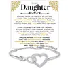Pulsera Transparente con Forma de Corazón Nueva Transfronteriza Europea y Americana, Joyería Versátil de Estilo Minimalista de Moda, Regalo para Hija