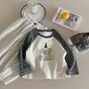 Moletom Infantil 2026 Huzhou Zhili Roupas Infantis Primavera/Outono Novo Estilo Meninos Manga Longa Desenho Animado Top Algodão Puro Versátil