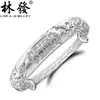 Pulsera de Plata para mujer 999 plata pura dragón y fénix carácter fu pulsera de plata para mujer joyería accesorios de buena venta transfronteriza pulsera regalo