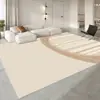 Tapete para Sofá de Sala de Estar Antiderrapante Estilo Creme de Alta Qualidade Sem Lavagem Tapete para Chão de Quarto Tapete para Canto de Janela ao Lado da Cama Mesa de Centro