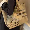 Bolsa Tote de Lona Grande Capacidade Moderna Feminina 2025 Nova Moda para Ir ao Trabalho Portátil Bolsa de Compras Bolsa de Ombro para Passeio