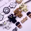Nuevo Oso Ojo de Tenedor de Dibujos Animados Accesorios de Pegamento Suave DIY Hecho a Mano Gota de Gel Accesorios para Funda de Teléfono Móvil Tocado Pasador Adhesivo para Taza