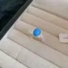 Serenidad de Té Blanco, Anillo Abierto Irregular de Perla Tejido Plegado, Anillo de Dedo Índice de Lujo Ligero de Gama Alta, Accesorio de Mano de Moda