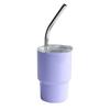 2-7oz Mini Car Cup 304 aço inoxidável bonito pequeno fresco pequeno copo de vinho portátil dupla camada de palha