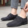Sapatos de Tecido Sapatos Casuais Masculinos Respiráveis Bico Fino Lona Sapatos de Couro Negócios Sapatos Masculinos Coreanos Vestido Sapatos Masculinos