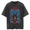 Tamanho Europeu Transfronteiriço Naruto Hip Hop Oversized Lavado Anime Camisetas m