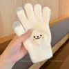 Guantes para Niñas, Forro de Felpa de Invierno, Guantes Cálidos de Cinco Dedos, Estilo Otoño e Invierno, para Niños, Niños y Niñas, Bebés, Niños Bebés, Invierno
