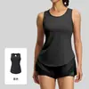 Camiseta sin mangas de spandex tipo nube para yoga para mujer, espalda hermosa calada, malla transpirable, ropa deportiva para fitness y entrenamiento, top ajustado para correr