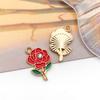 Pingente de Liga com Gotejamento de Óleo de Flor Rosa 20 Peças Feito à Mão DIY Pulseira Colar Chaveiro Acessórios de Joalheria Amazon