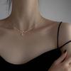 Collar de lujo ligero de plata S925, cadena de clavícula moderna que combina con todo, mariposa, nicho simple, joyería de cadena de lana elegante de alta gama.