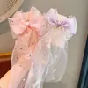 Pinza para el pelo de Malla con Lazo Coreano para Niños Pinza para Trenzar el Pelo Pinza para el Pelo de Princesa Niña Cinta para Cola de Cabello de Microfibra Accesorio para el Cabello Pinza Superior