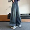 Pantalones para Niña Colección Otoño 2026: Jeans de Pierna Ancha para Niños Mayores, Estilo Primavera y Otoño, Pantalones Curvos de Retazos Asimétricos para Estudiantes de Secundaria de Niñas