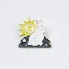 Broche Criativo de Peixe Yin Yang Animal Fofo Raposa Coelho Emblema Desenho Animado Liga Acessórios de Gota de Óleo Decoração Atacado