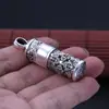 Joyería de plata de ley S925 al por mayor Plata tailandesa mantra clásico de seis caracteres Encendedor de mortero de diamante Colgante de caja Gabu para hombres y mujeres