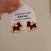 Enriqueça Instantaneamente~ Nova Gargantilha Pingente de Cavalo Vermelho Estilo Chinês Micro-Incustada, Corrente de Clavícula Exquisita e Única para o Ano do Cavalo