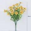 Flores Artificiais Amazon Transfronteiriças Eucalipto de 7 Galhos Violeta Pequeno Ramo Plantas Verdes Flores Plásticas Casa Jardim DIY Flores Artificiais