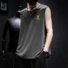 [Destacado] Chaleco de Seda Helada para Hombre Holgado Talla Grande Verano Delgado Fitness Vallas Deportivas Chaleco Holgado Secado Rápido