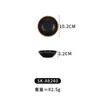 Prato com sabor de melamina preto dois compartimentos três compartimentos acompanhamento porcelana estilo japonês panela quente tempero molho de imersão molho de pimenta mostarda prato