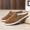Zapatos de Tela de Verano Old Beijing Pantuflas para Hombre Casual Transpirables Tenis Versátiles de Ponerse Sin Talón Soporte Parcial Zapatos Antideslizantes para Hombre