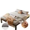 Cama de Hierro Forjado Cama Doble Moderna Simple Hogar Tatami Marco de Hierro Cama Personalizada Cualquier Tamaño Cama de Hierro sin Mesita de Noche