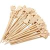 Pinchos desechables de bambú de dibujos animados para kwantung, para cocinar, para fruta, cañón de hierro, para barbacoa, mini, para brochetas de haws confitadas