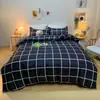 Nuevo conjunto de cuatro piezas estampado de algodón con aloe vera, amigable con la piel, para uso en casa, conjunto de cuatro piezas al por mayor, conjunto de cuatro piezas de algodón suave lavado