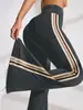 Nuevo Casual Transfronterizo Pantalones de Yoga Micro Acampanados Cintura Alta Elásticos Pilates Deportes Control de Abdomen Alargamiento de Piernas Secado Rápido Pantalones Acampanados