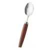 Conjunto de Talheres de Aço Inoxidável com Cabo de Madeira Sapele Retrô, Colher de Aço Inoxidável Doméstica Estilo Japonês, Garfo, Faca de Churrasco, Colher de Sobremesa